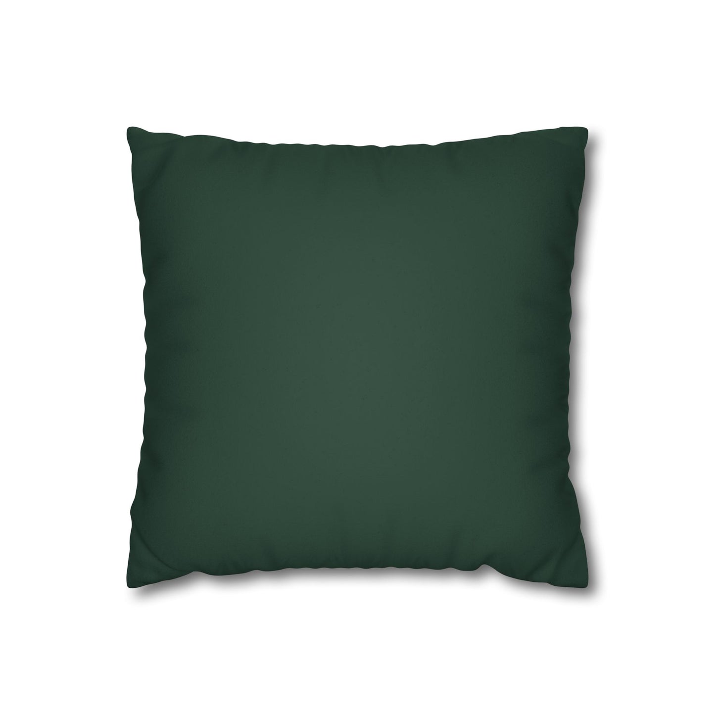 Stylish Midnight Green Faux Suede Square Pillowcase for Cozy Home Decor, Decorative Cushion Cover, Modern Accent Pillow, Indoor Throw Pillows