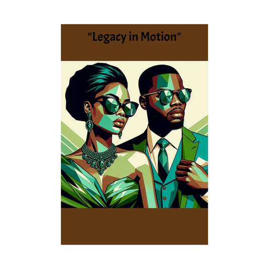 Afro Art Poster - Elegant Matte Vertical Wall Decor - "Legacy in Motion"