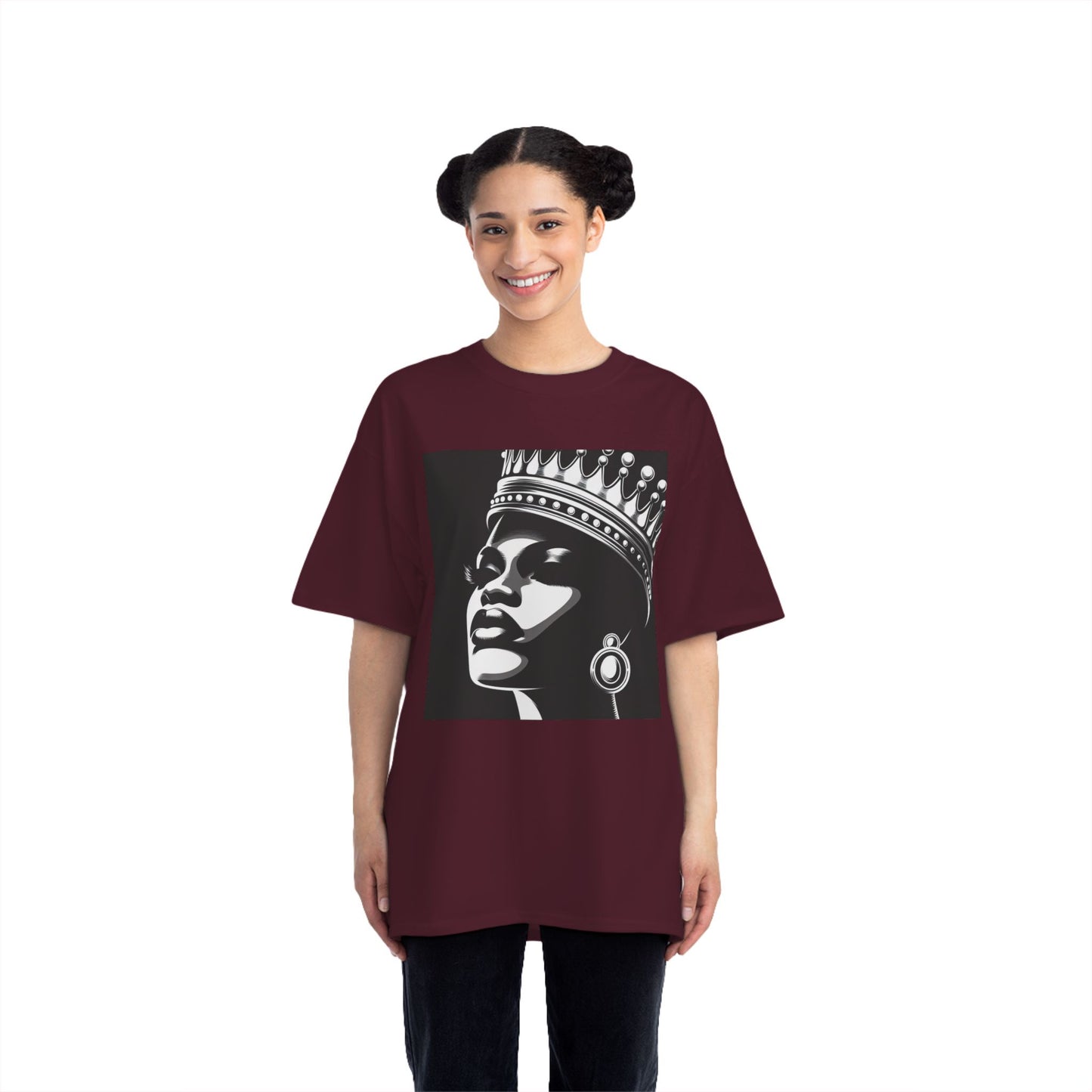 Crowned Beauty T-Shirt, Unisex, Short-Sleeve Tee, Graphic Art Shirt, Queen Vibes Apparel, Unique Gift for Women, Fashion Statement Top