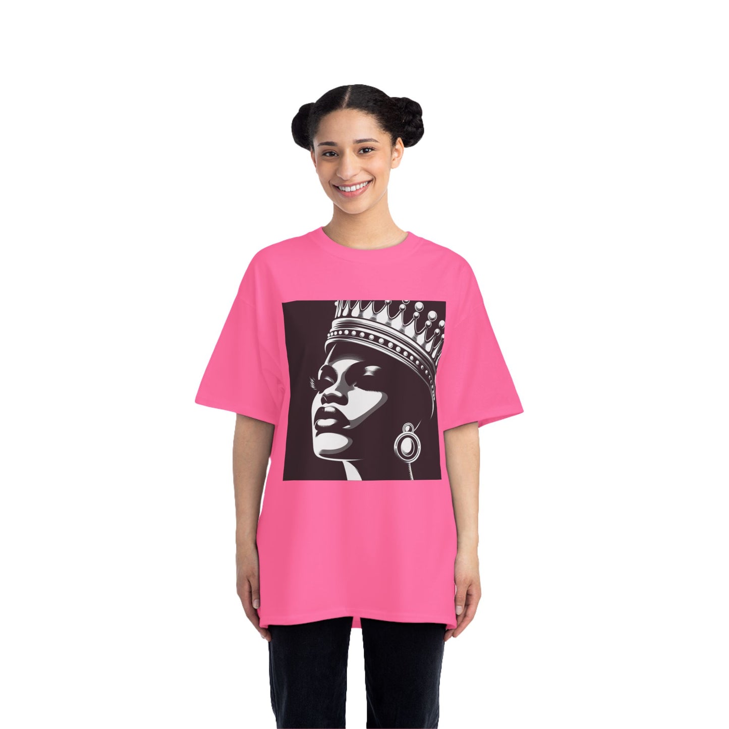 Crowned Beauty T-Shirt, Unisex, Short-Sleeve Tee, Graphic Art Shirt, Queen Vibes Apparel, Unique Gift for Women, Fashion Statement Top