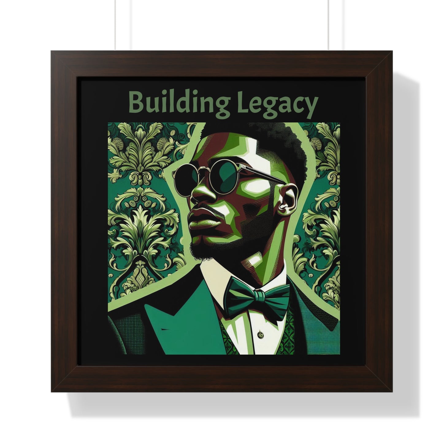 Stylish Framed Horizontal Poster, Wall Art Decor, Gift for Him, Modern Living Room Art, Masculine Artwork - Building Legacy