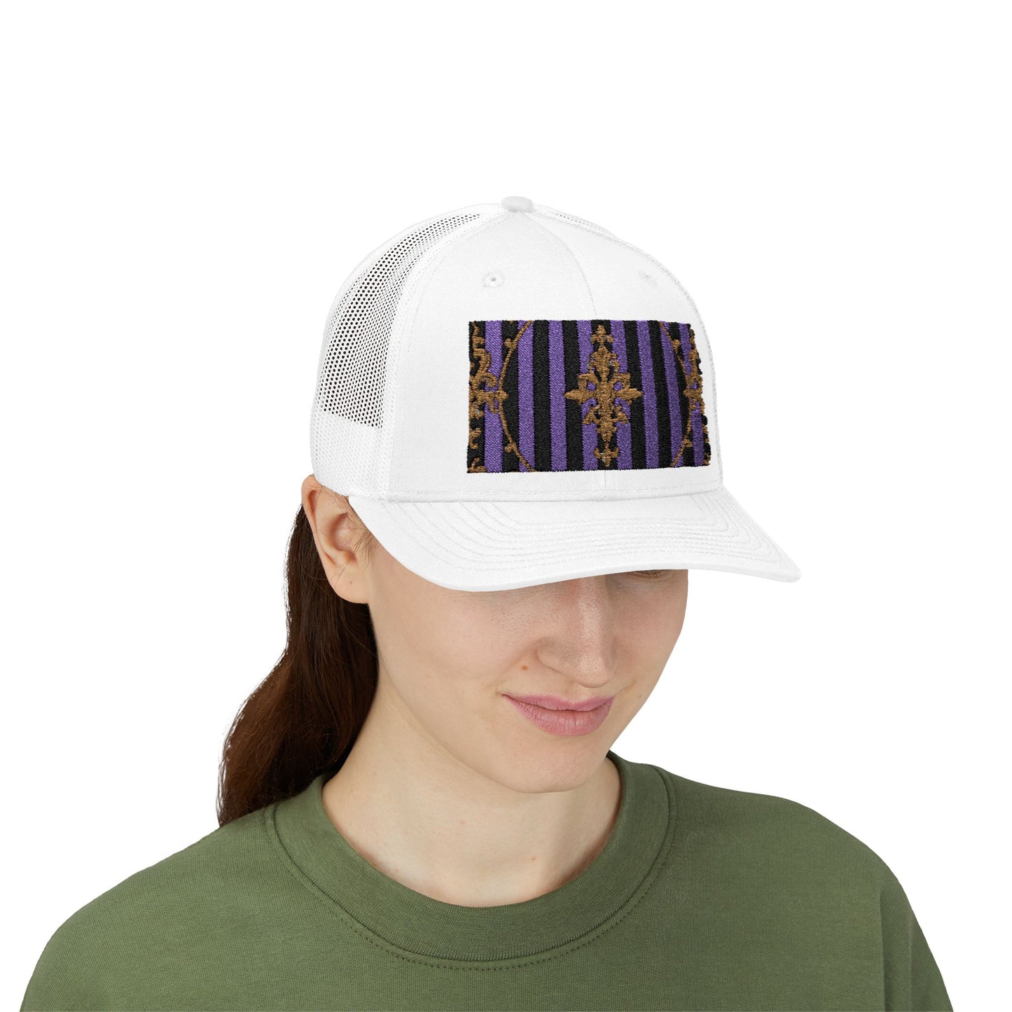 Stylish Baroque Vintage-Inspired Snapback Trucker Cap, Hipster Cap, Festival Headwear, Unique Gift for Fashion Lovers