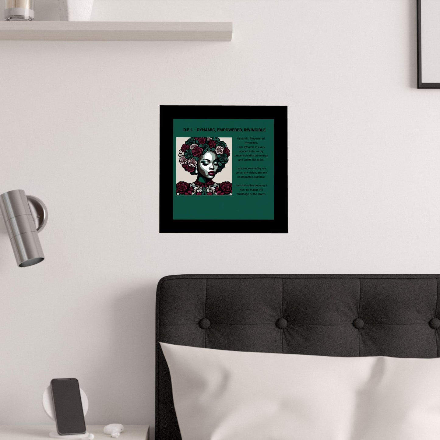 Empowered Feminine Wall Art Poster - Dynamic, Empowered & Invincible Design