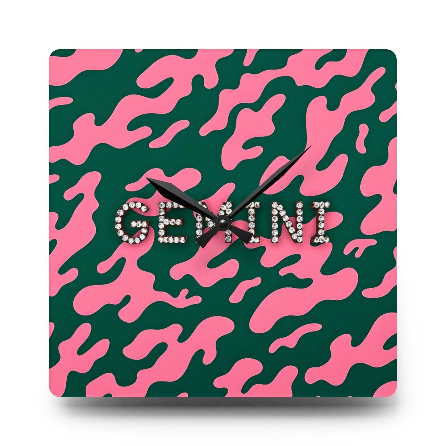 Gemini Acrylic Wall Clock - Stylish Home Decor for Zodiac Lovers