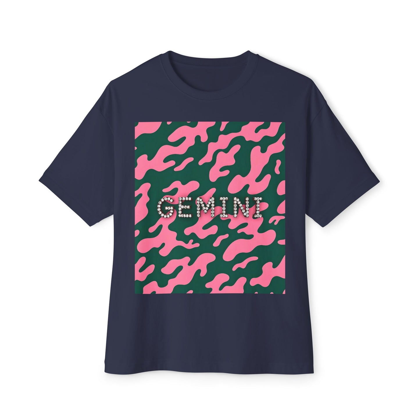 Gemini Camo Oversized Tee - Perfect for Astrology Lovers