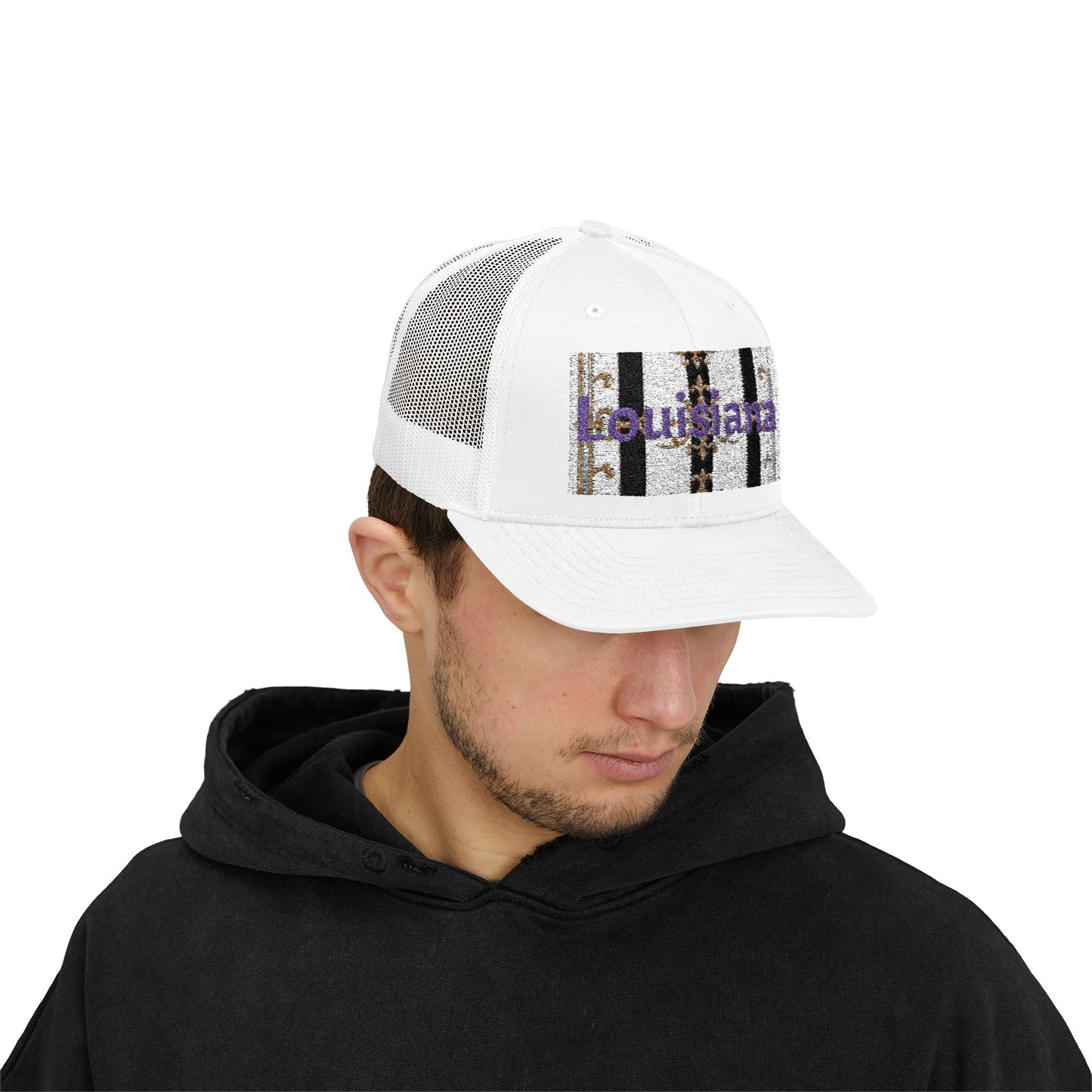 Stylish Louisiana Snapback Trucker Cap for Trendy Outfits, Perfect for Gifts, Outdoor Events, Summer Festivals, Casual Wear