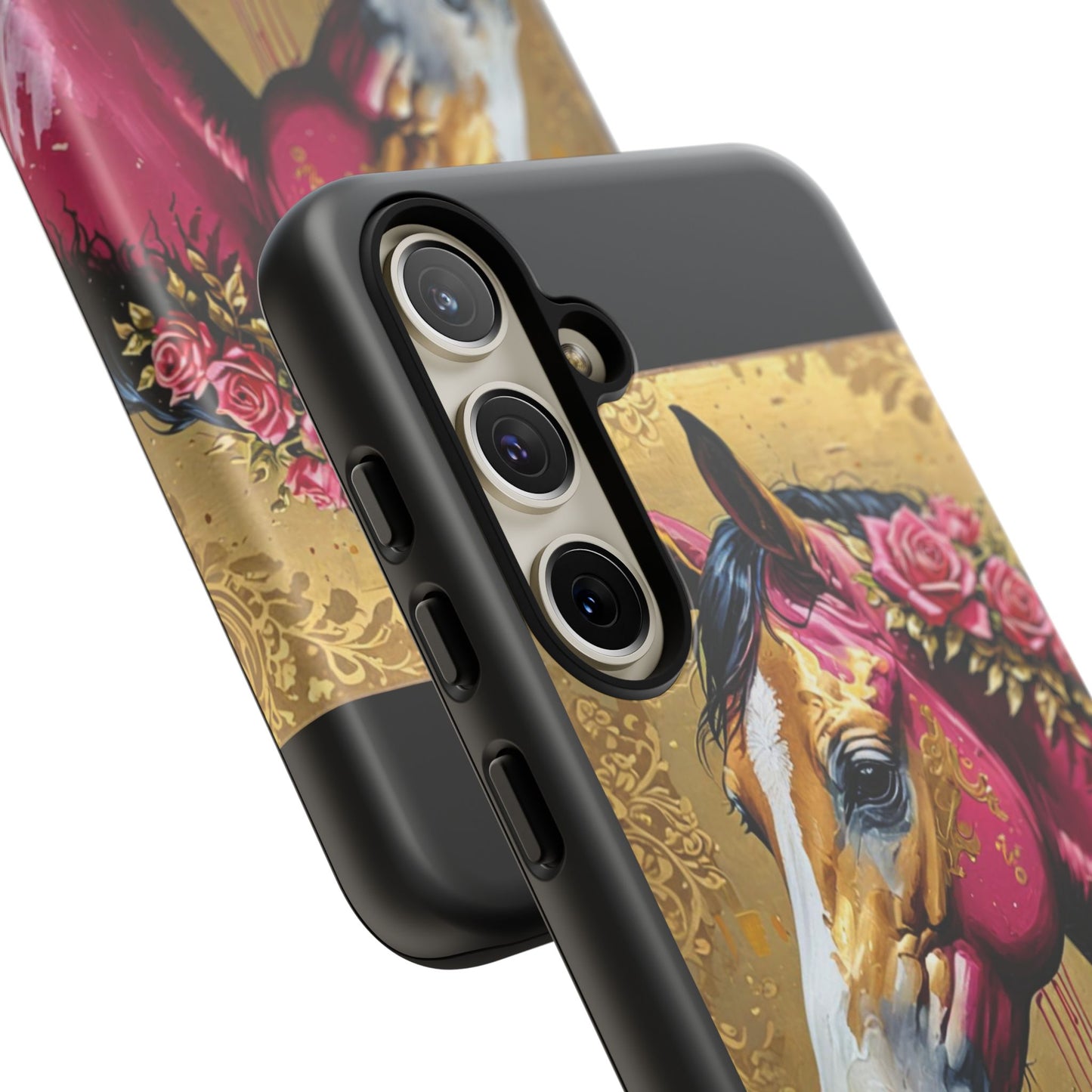 Phone Case - Elegant Horse Damask Design