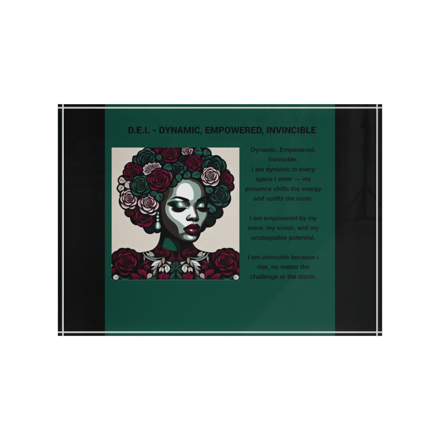 Empowered Photo Block - Dynamic, Empowered, Invincible Decor for Home & Office