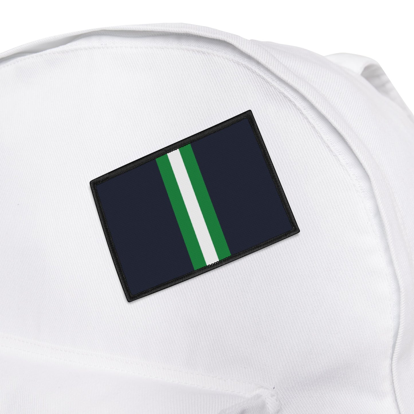 Lunar Midnight & Green-White Striped Customizable Iron-On Patches for Creative Repairs, DIY Fashion Statements, Unique Gift Ideas, and Personalization