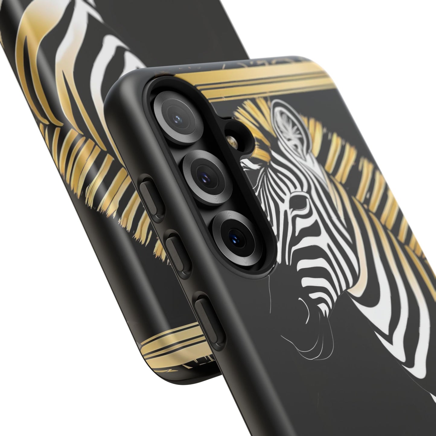 Phone Case - Elegant Zebra & Roses Design