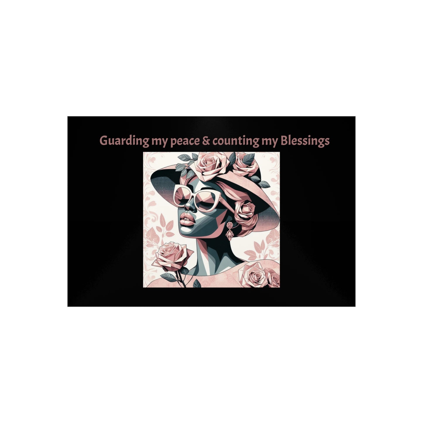 Chic Foam Board Wall Art featuring 'Guarding my peace & counting my Blessings' - Inspirational Home Decor, Gift for Her, Gallery Wall Art