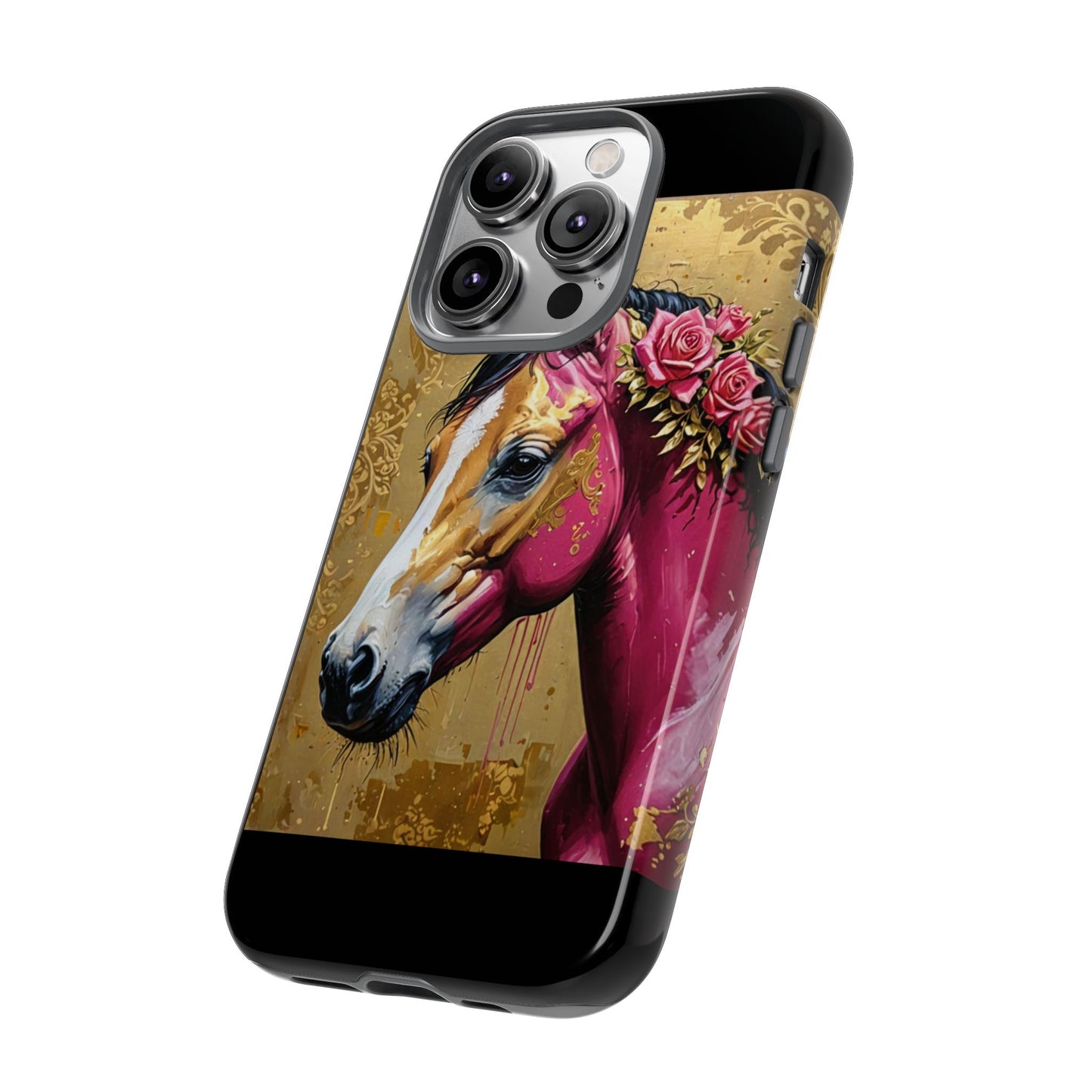 Phone Case - Elegant Horse Damask Design