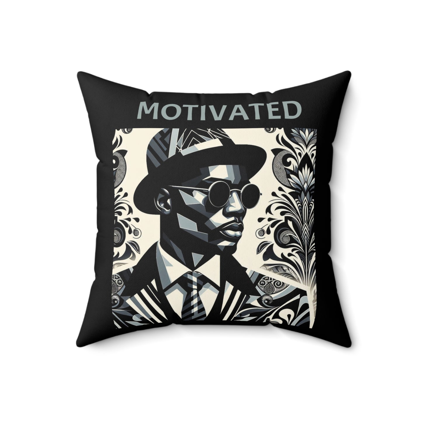 Motivated & Blessed Faux Suede Pillow - Blessing Home Decor, Inspirational Accent Throw, Modern Living Room Cushion, Gift for Dreamers