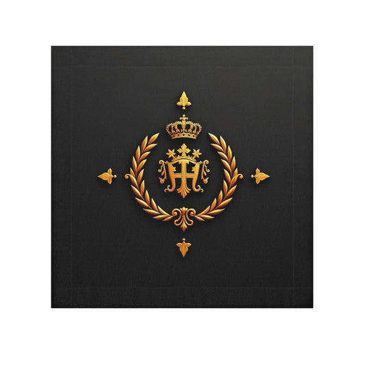 Royal Monogram Face Towel, Luxurious Hand Towel, Elegant Bathroom Decor, Perfect Wedding Gift, Spa Day Accessory - Gold Crest