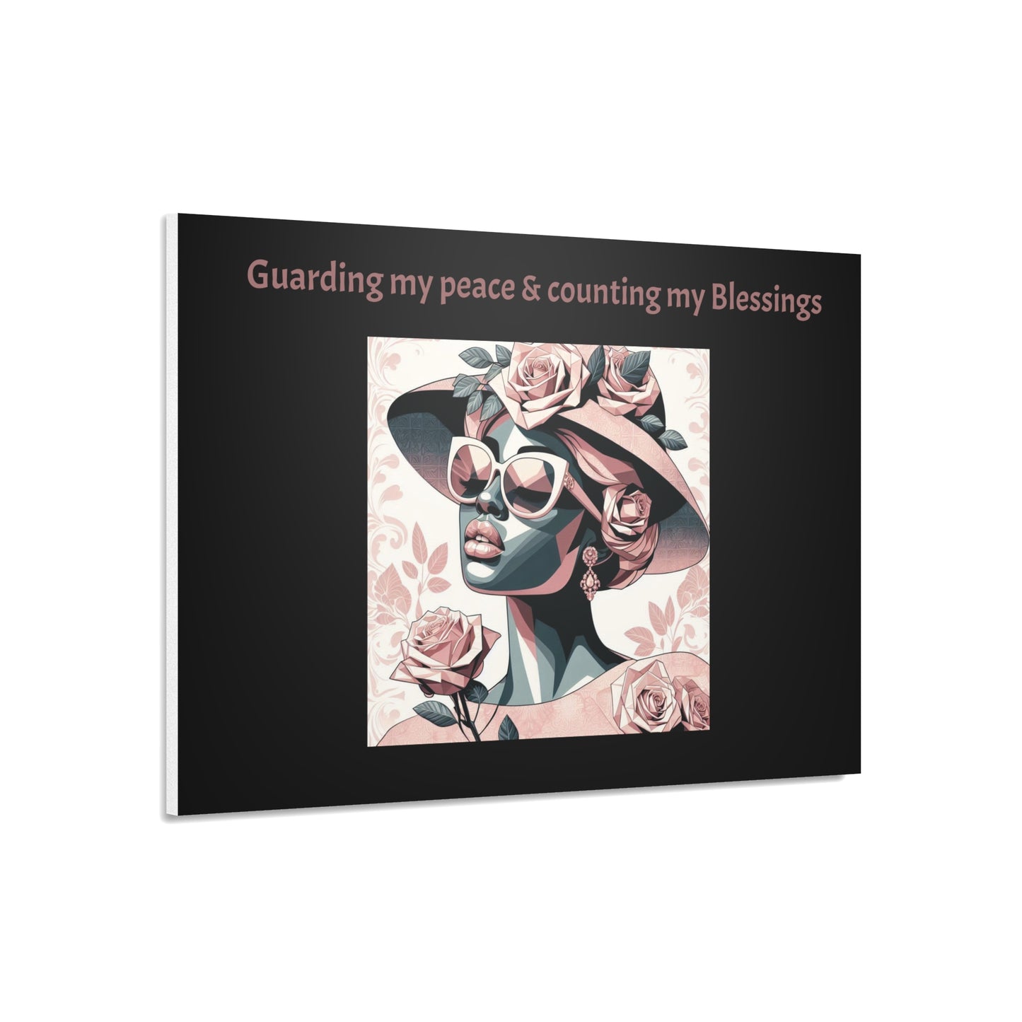 Chic Foam Board Wall Art featuring 'Guarding my peace & counting my Blessings' - Inspirational Home Decor, Gift for Her, Gallery Wall Art