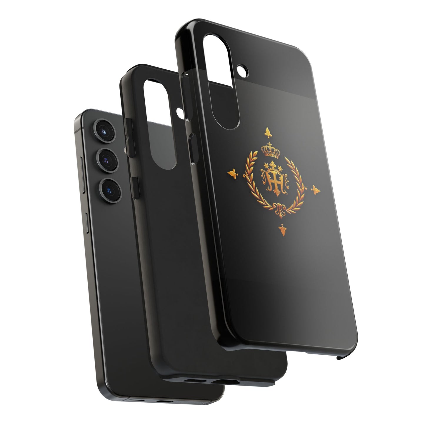 Luxurious Monarch Phone Case, Tough Phone Covers, Elegant Tech Accessories, Gold Crown Design, Stylish Gift for Him/Her - Gold Crest