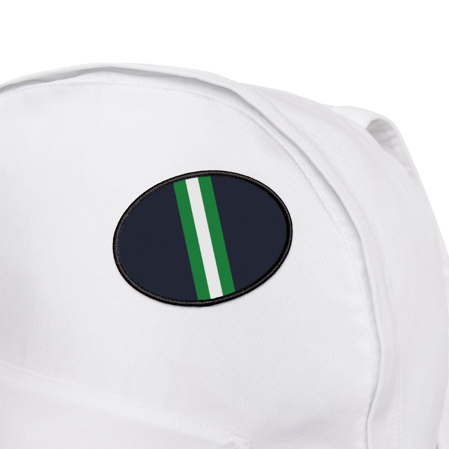 Lunar Midnight & Green-White Striped Customizable Iron-On Patches for Creative Repairs, DIY Fashion Statements, Unique Gift Ideas, and Personalization