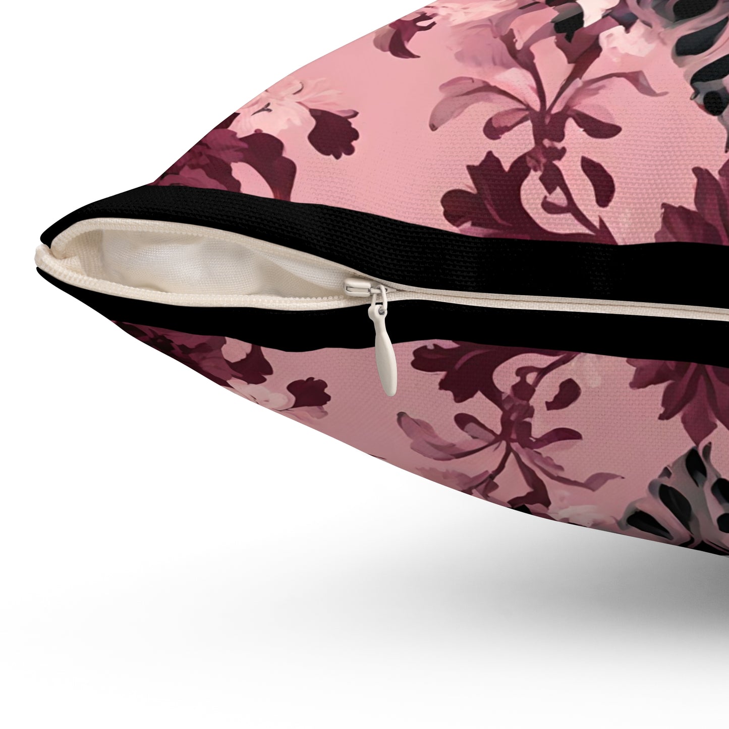 Elegant Pink Leopard Print Square Pillow - Stylish Home Decor