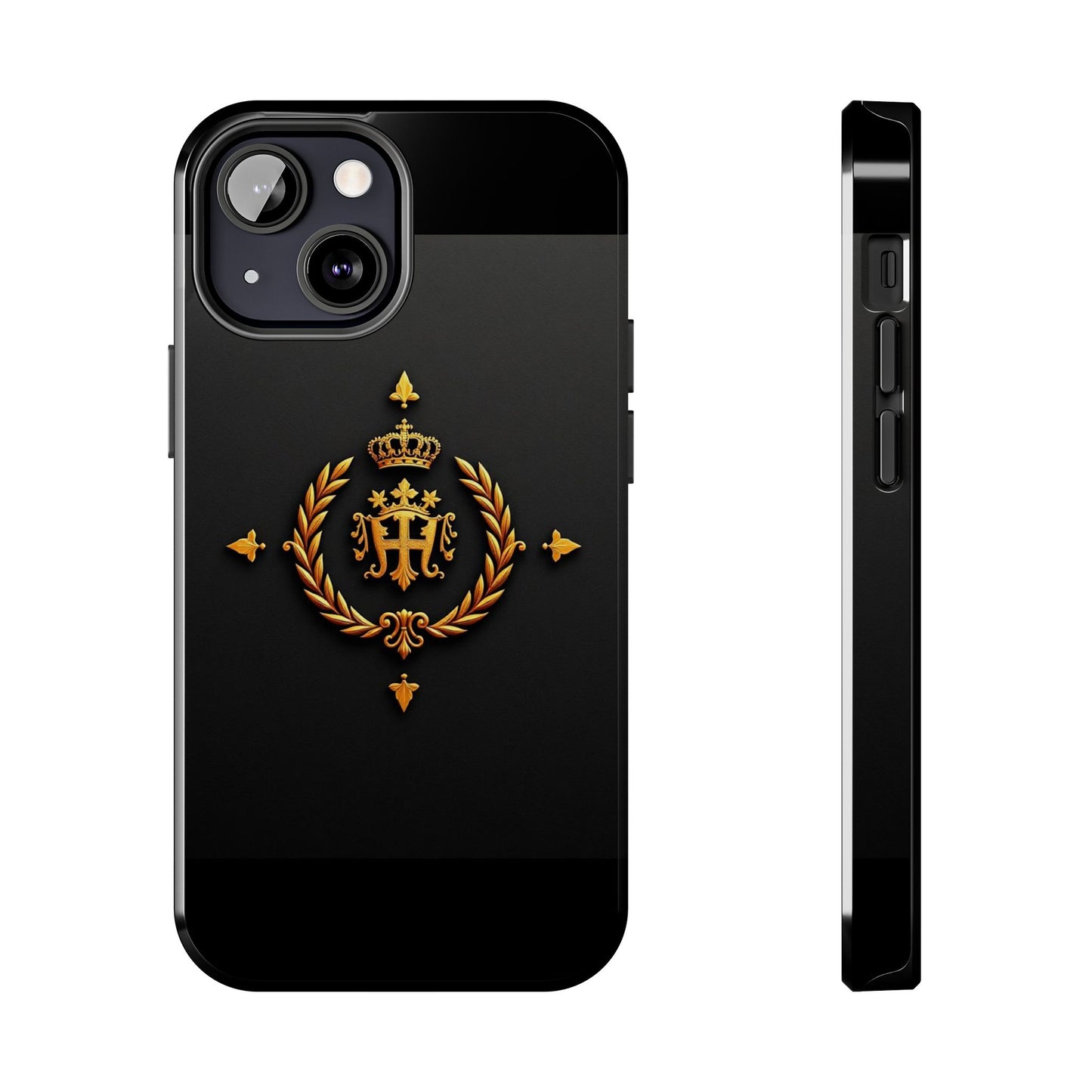 Luxurious Monarch Phone Case, Tough Phone Covers, Elegant Tech Accessories, Gold Crown Design, Stylish Gift for Him/Her - Gold Crest