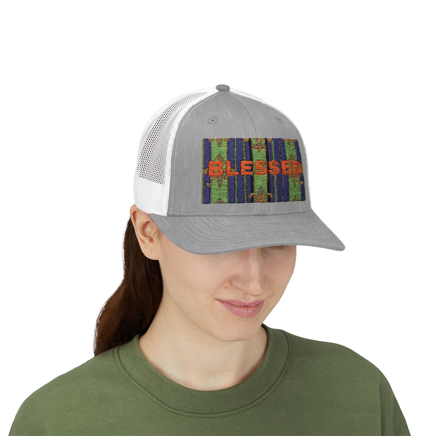 Blessed Snapback Trucker Cap, Casual Hat, Faith Gift, Outdoor Cap, Stylish Accessory, Everyday Wear