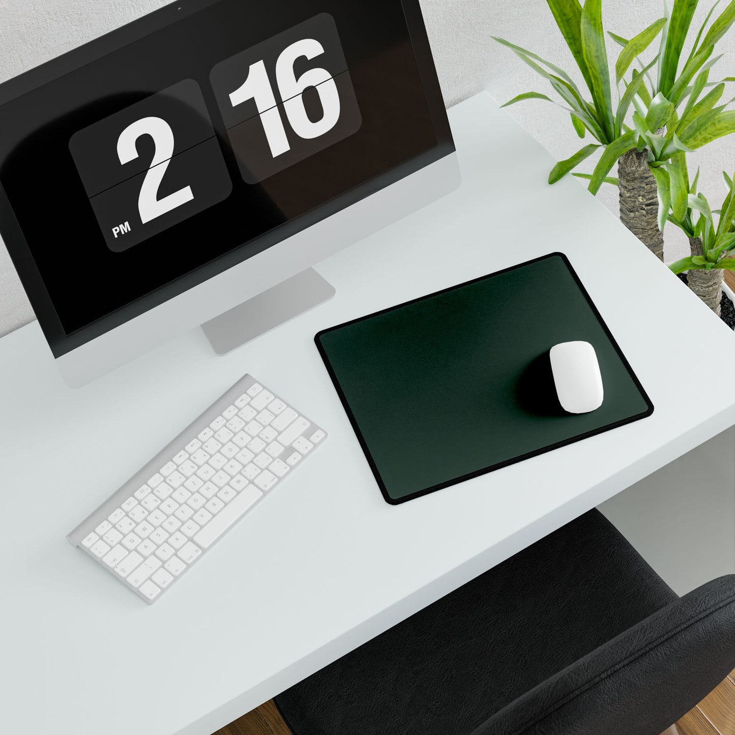 Elegant Midnight Green Desk Mats for Home Office, Stylish Mouse Pad, Desk Accessories, Gift for Students, Minimalist Desk Decor