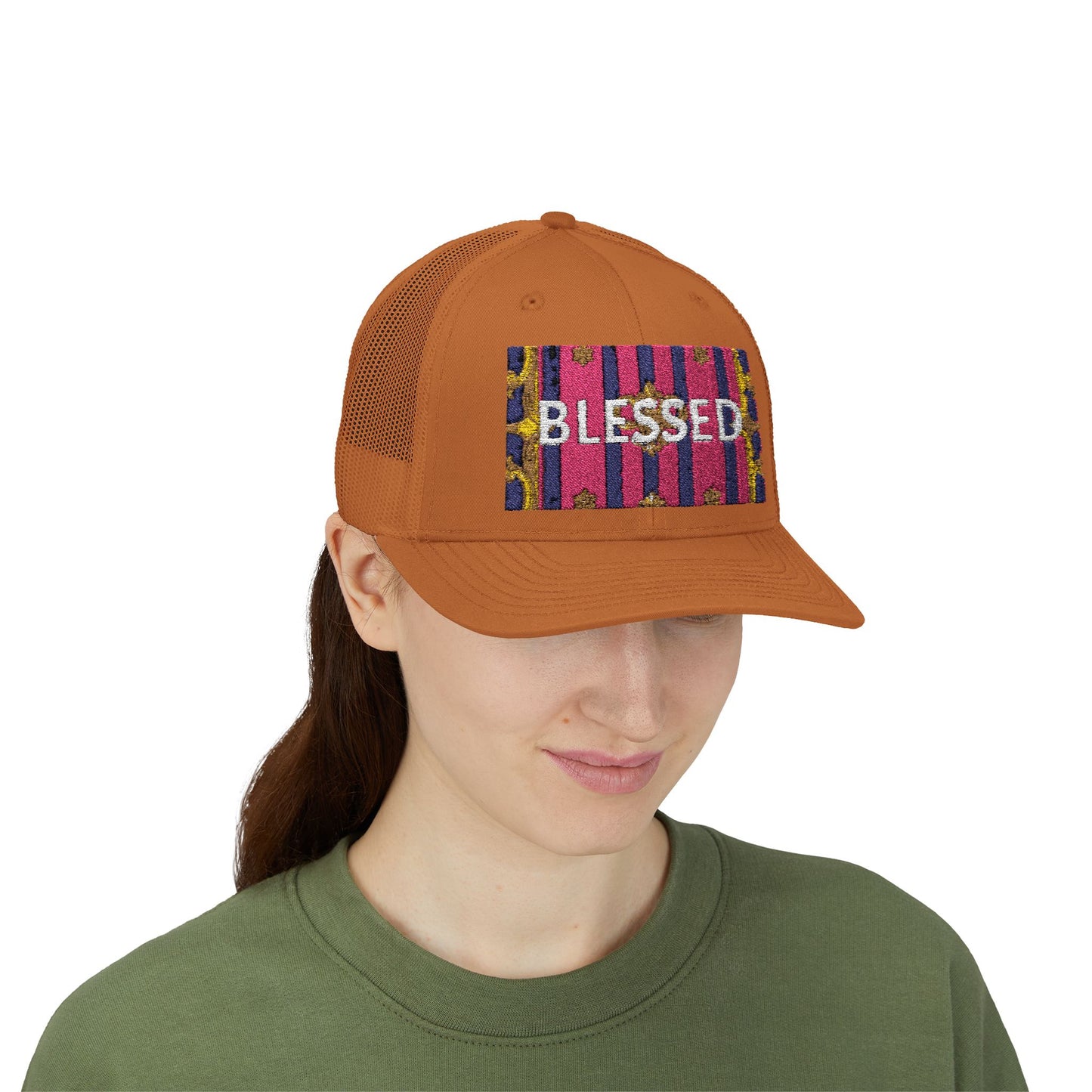 Blessed Snapback Trucker Cap - Inspirational Hat for Faith, Casual Wear, Gifts, Outdoor Activities, Summer Style