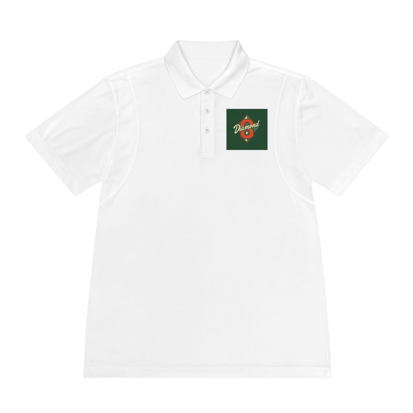 Men's Sport Polo Shirt with Green Design, Casual Wear, Gym Apparel, Outdoor Events, Golf Shirt, Father's Day Gift - Diamond 8