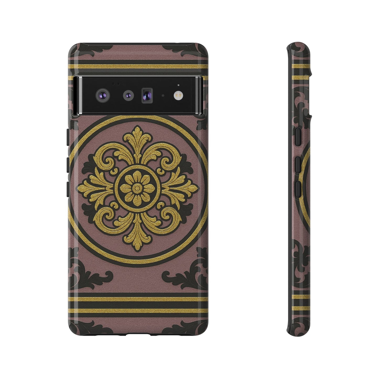 Gilded Mauve With Gold-Black Baroque Tough Cases