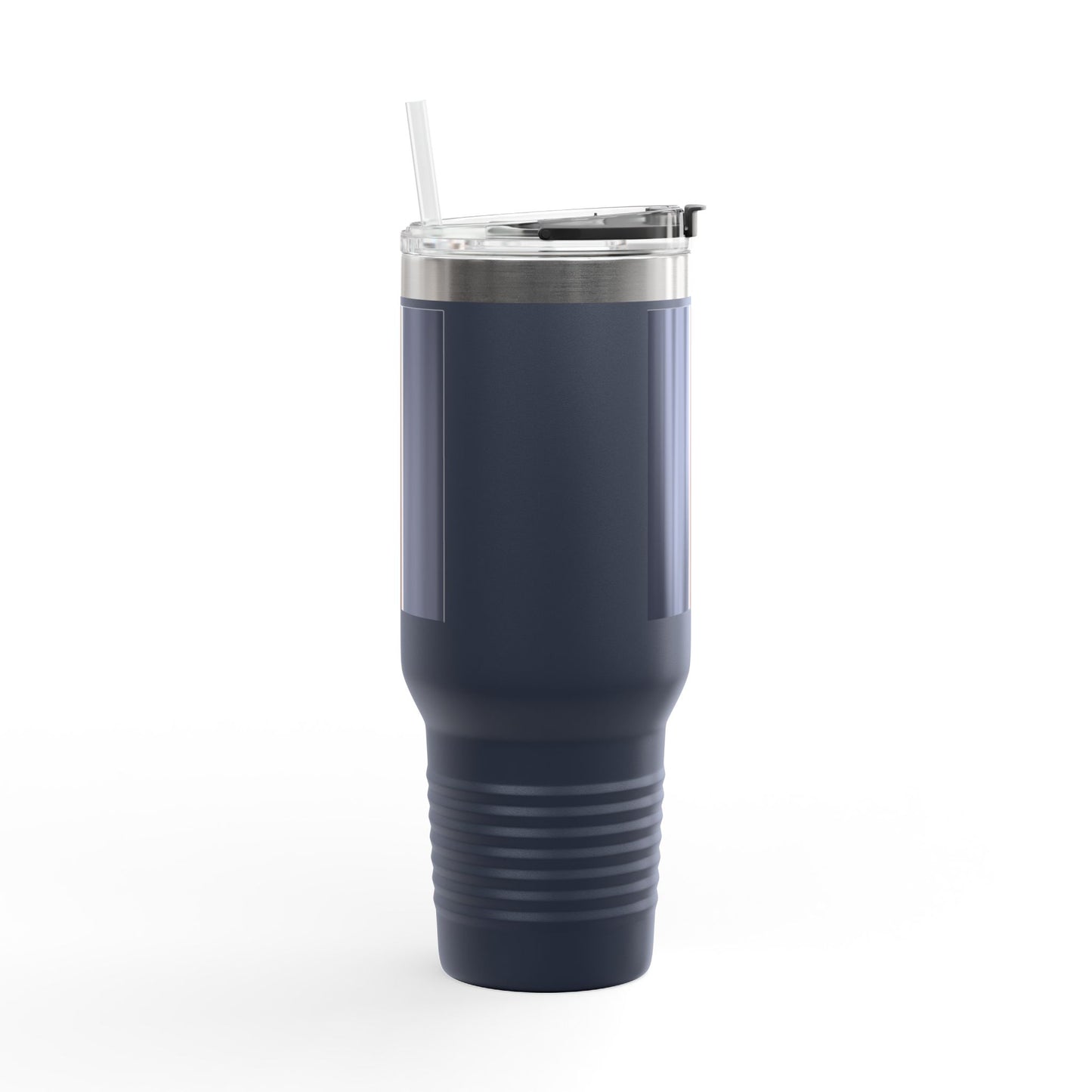 Lunar Midnight & Red-White Striped Stylish Insulated Travel Mug - Perfect for Adventure Seekers | 40oz Hot & Cold Beverage Container