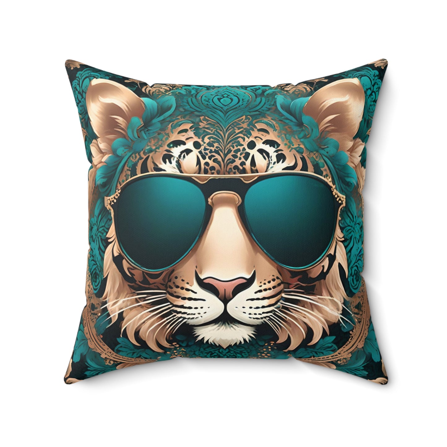 Cool Tiger Faux Suede Pillow - Stylish Animal Decor for Home