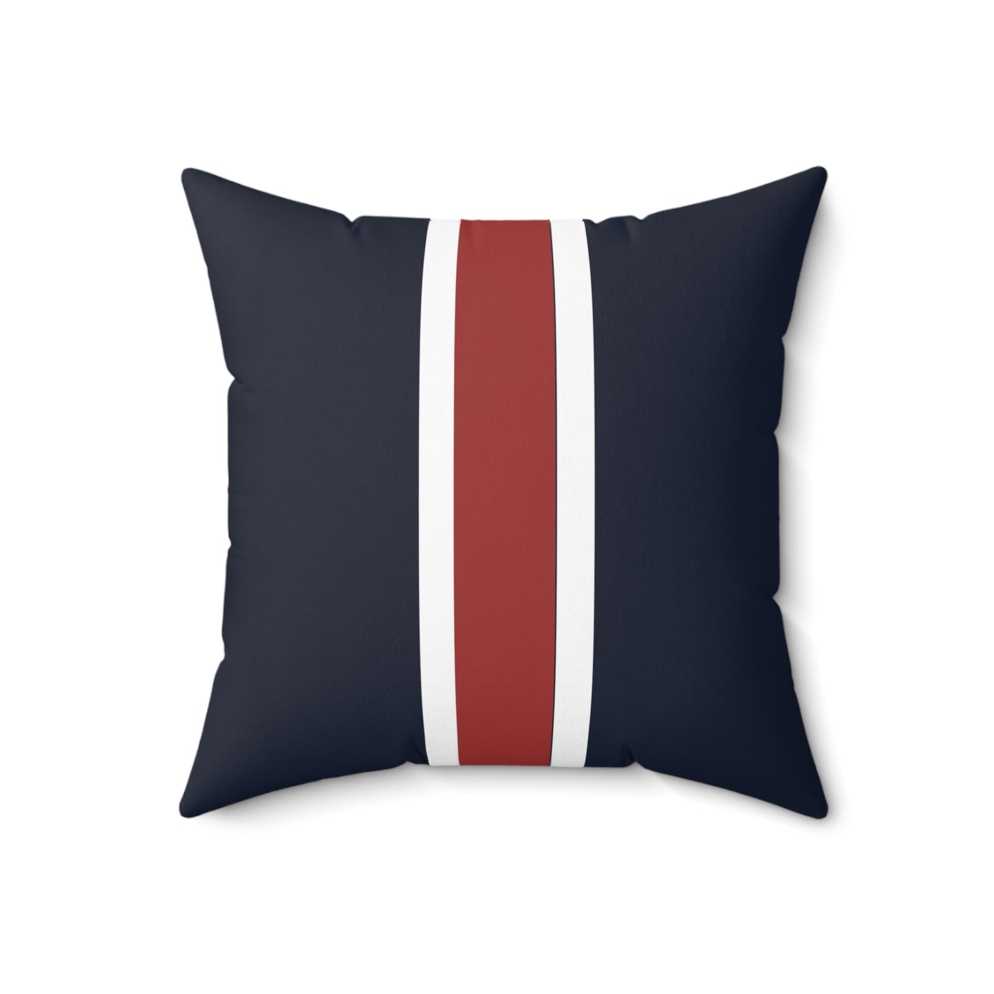 Lunar Midnight & Red-White Striped Stylish Decorative Pillow, Modern Home Decor, Cozy Couch Accent, Gift for Him or Her, Comfortable Square Cushion