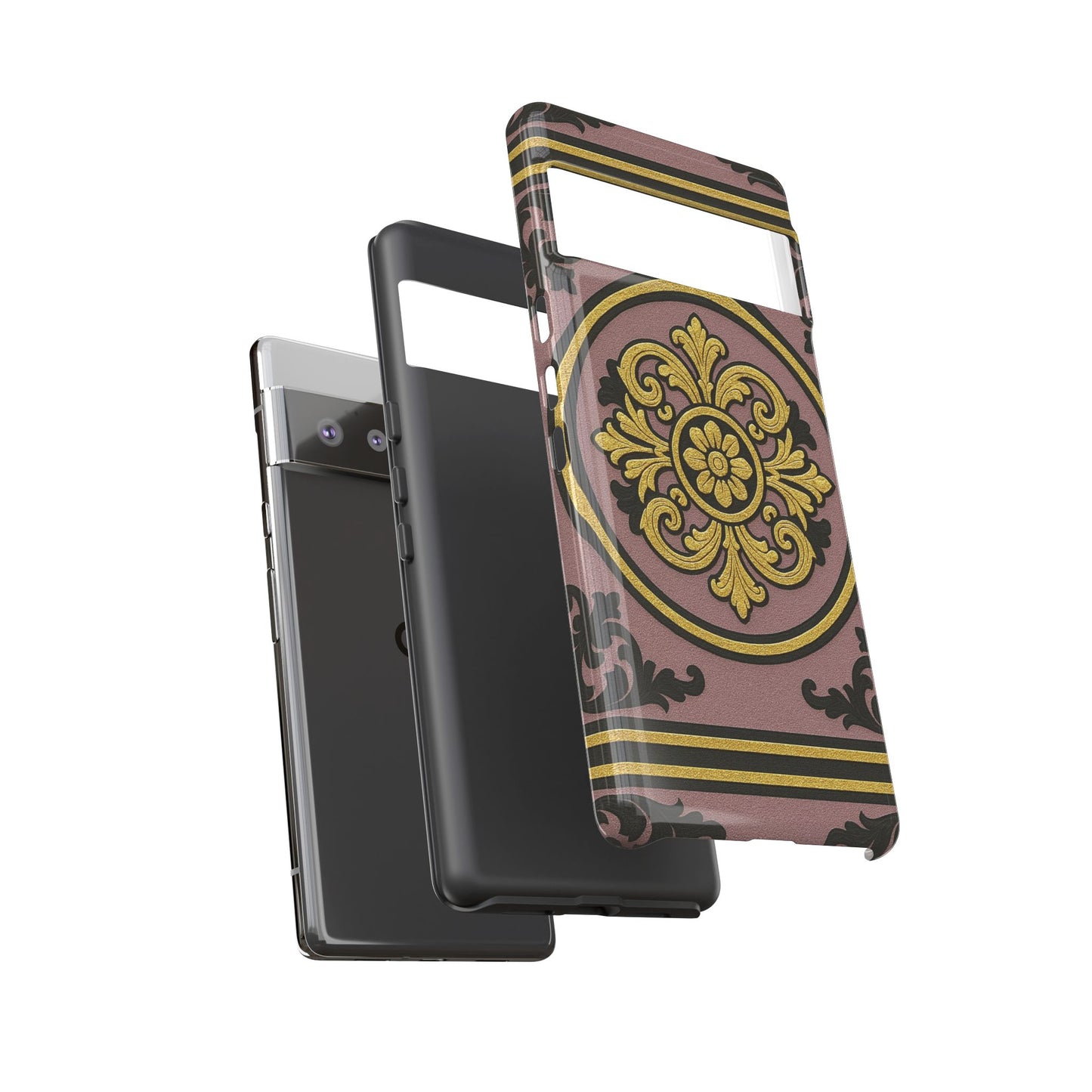Gilded Mauve With Gold-Black Baroque Tough Cases
