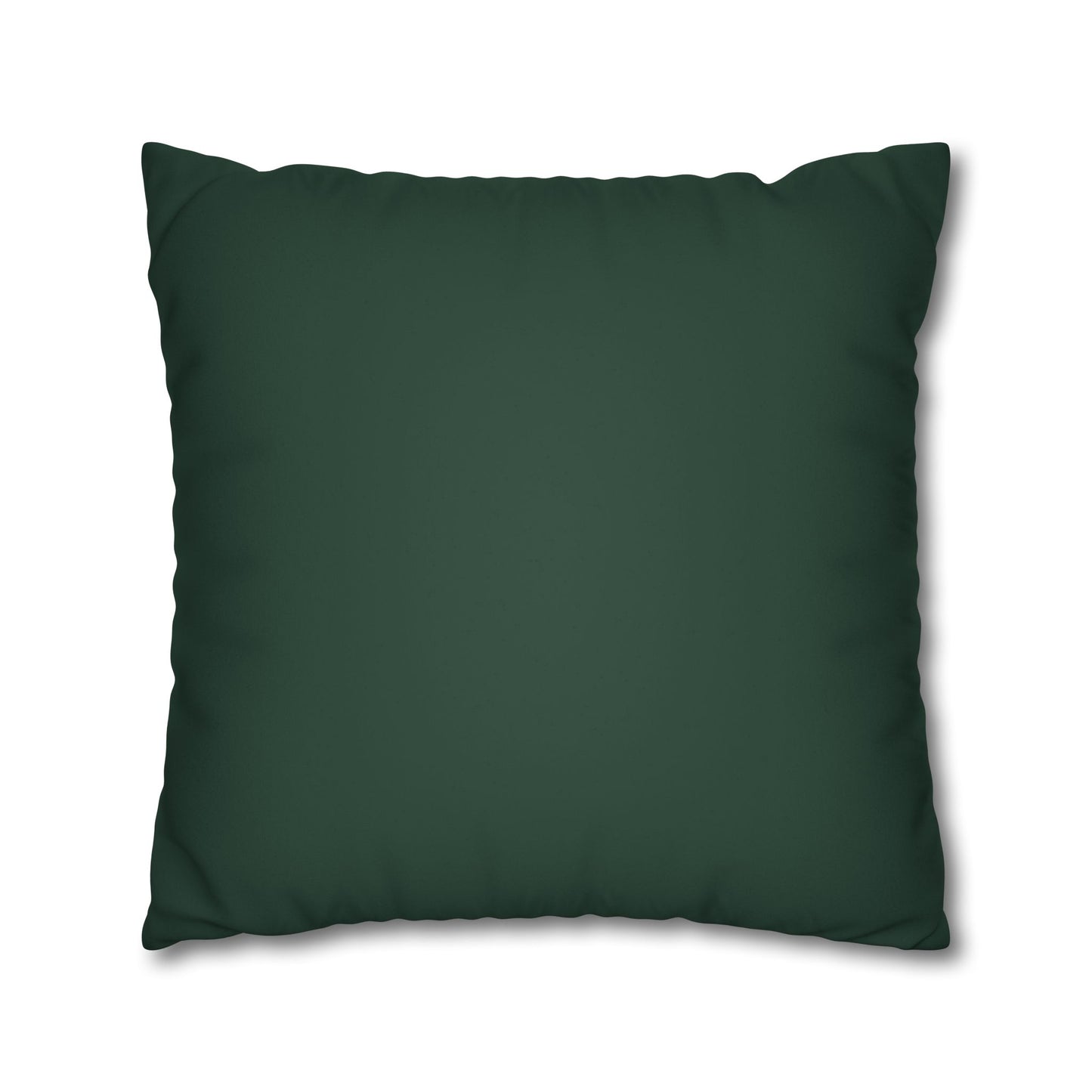 Stylish Midnight Green Faux Suede Square Pillowcase for Cozy Home Decor, Decorative Cushion Cover, Modern Accent Pillow, Indoor Throw Pillows