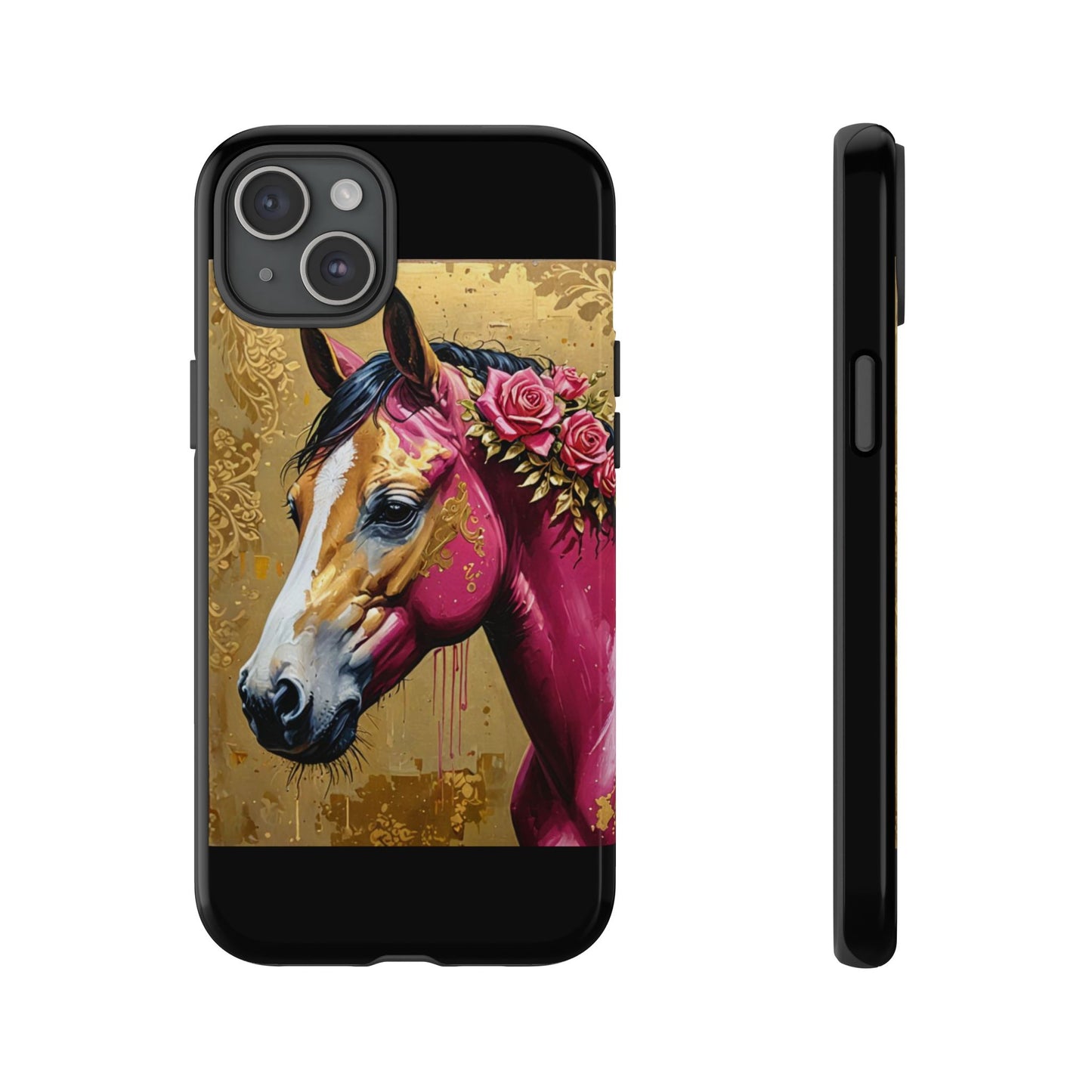 Phone Case - Elegant Horse Damask Design