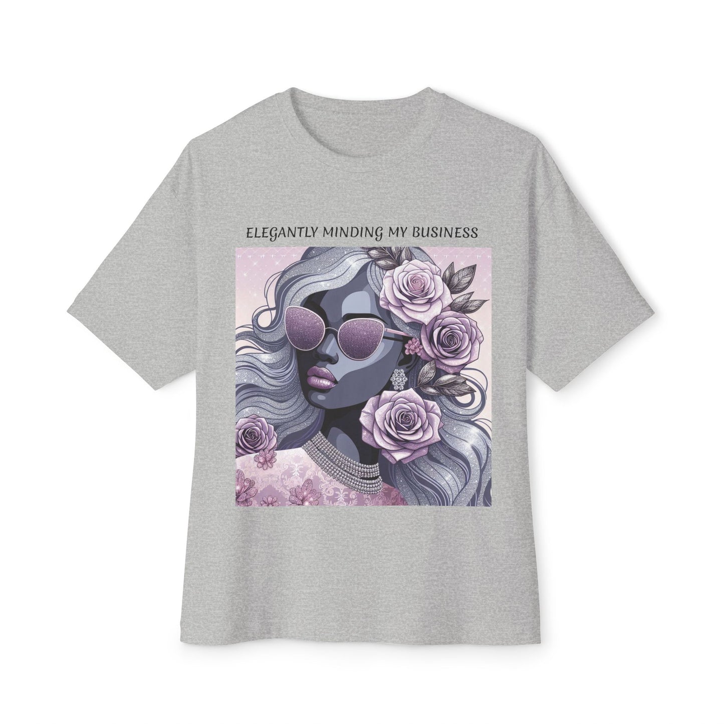 Elegantly Minding My Business Oversized Boxy Tee