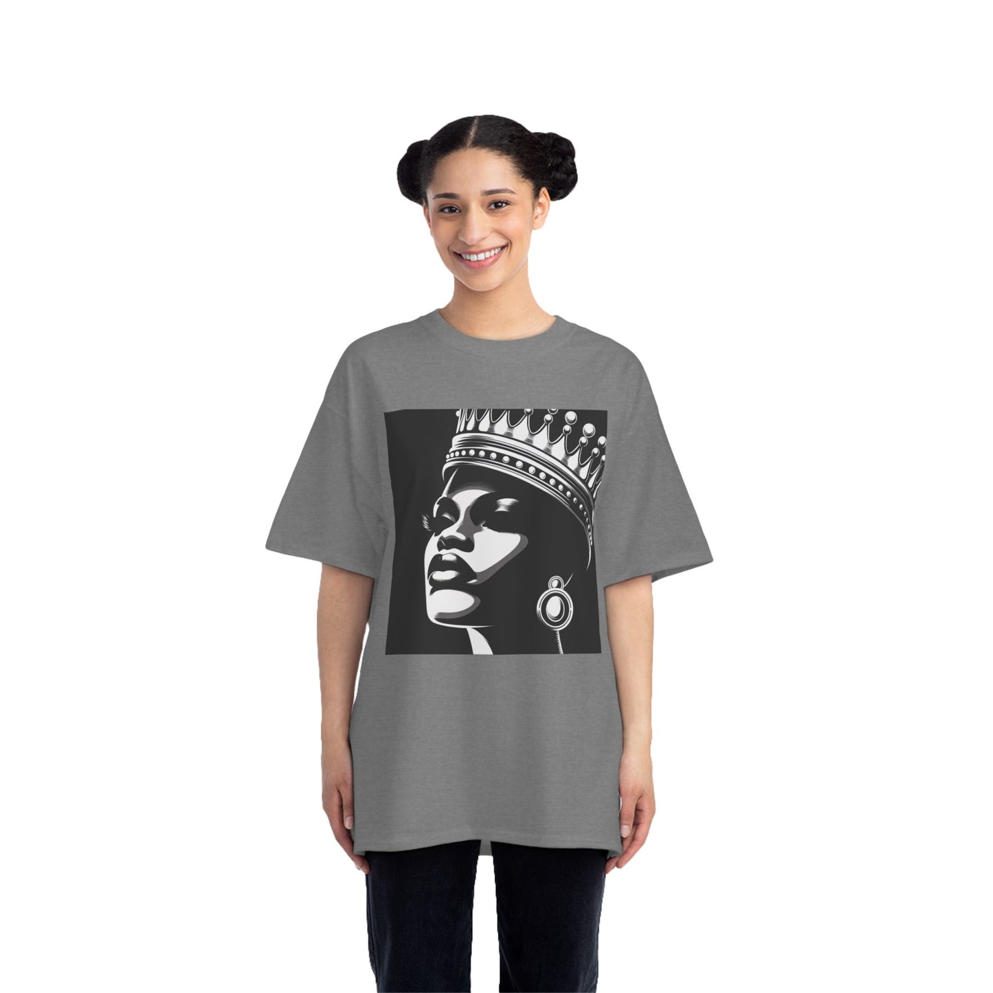 Crowned Beauty T-Shirt, Unisex, Short-Sleeve Tee, Graphic Art Shirt, Queen Vibes Apparel, Unique Gift for Women, Fashion Statement Top