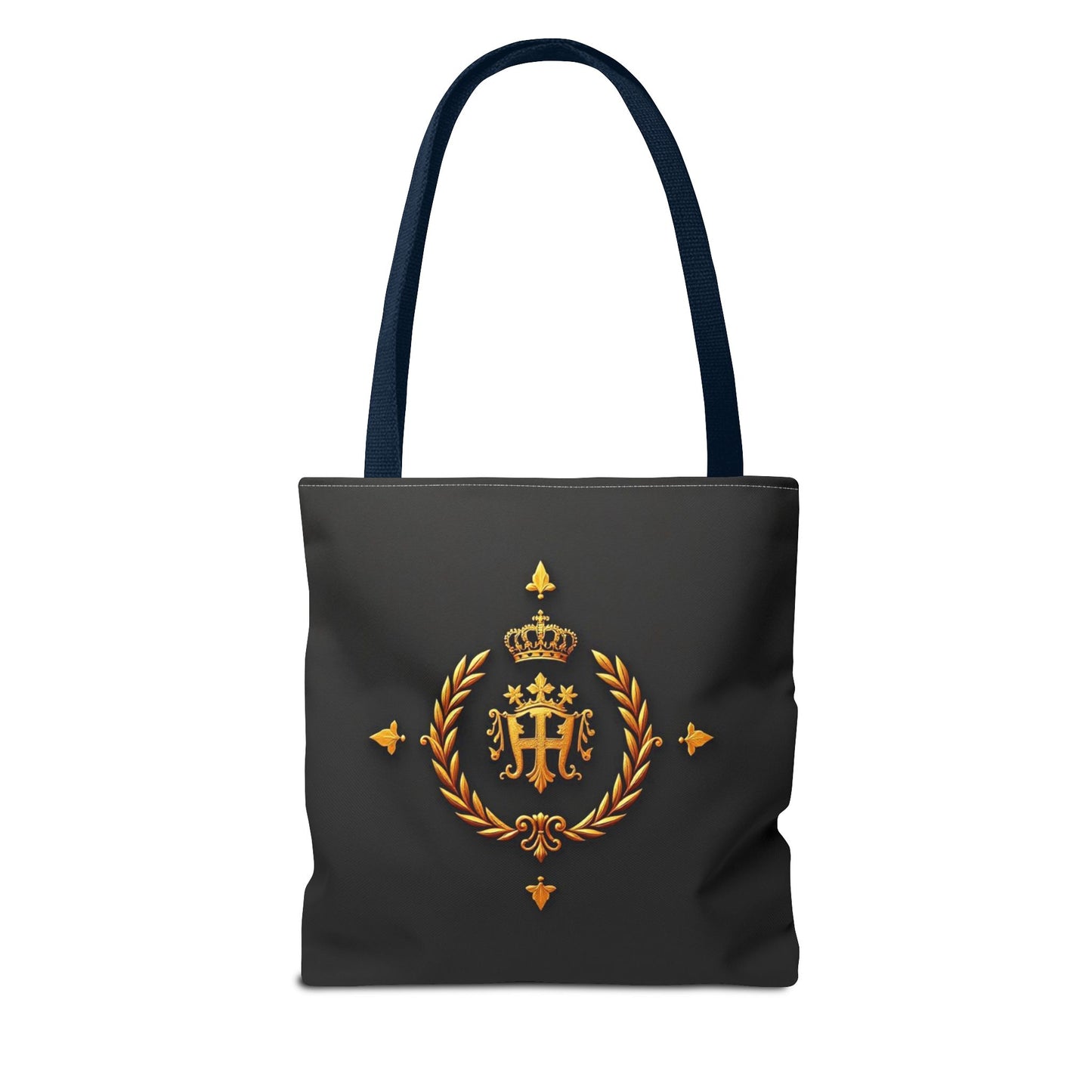 Luxurious Gold Emblem Tote Bag | Chic Shoulder Bag, Everyday Carryall, Great Gift for Her, Eco-Friendly Shopping Bag - Gold Crest