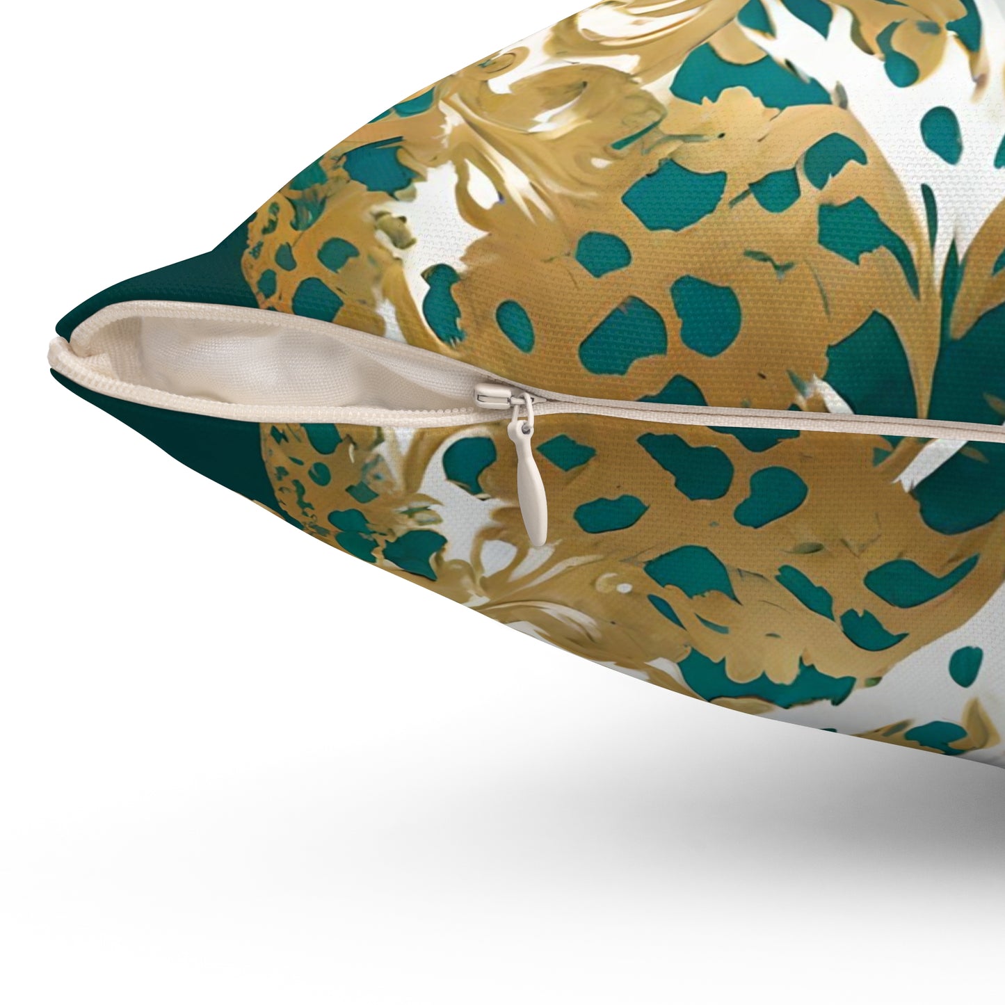 Majestic Leopard Decorative Pillow - Luxurious Spun Polyester Cushion for Home Decor - Gold Leopard