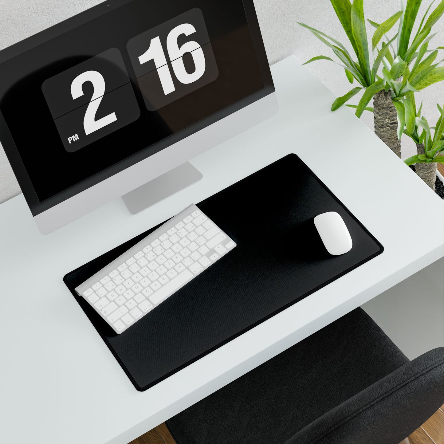 Sleek Black Desk Mats for Office Organization, Gamer Setup, Home Office Decor, Customized Workspaces, Gift for Students