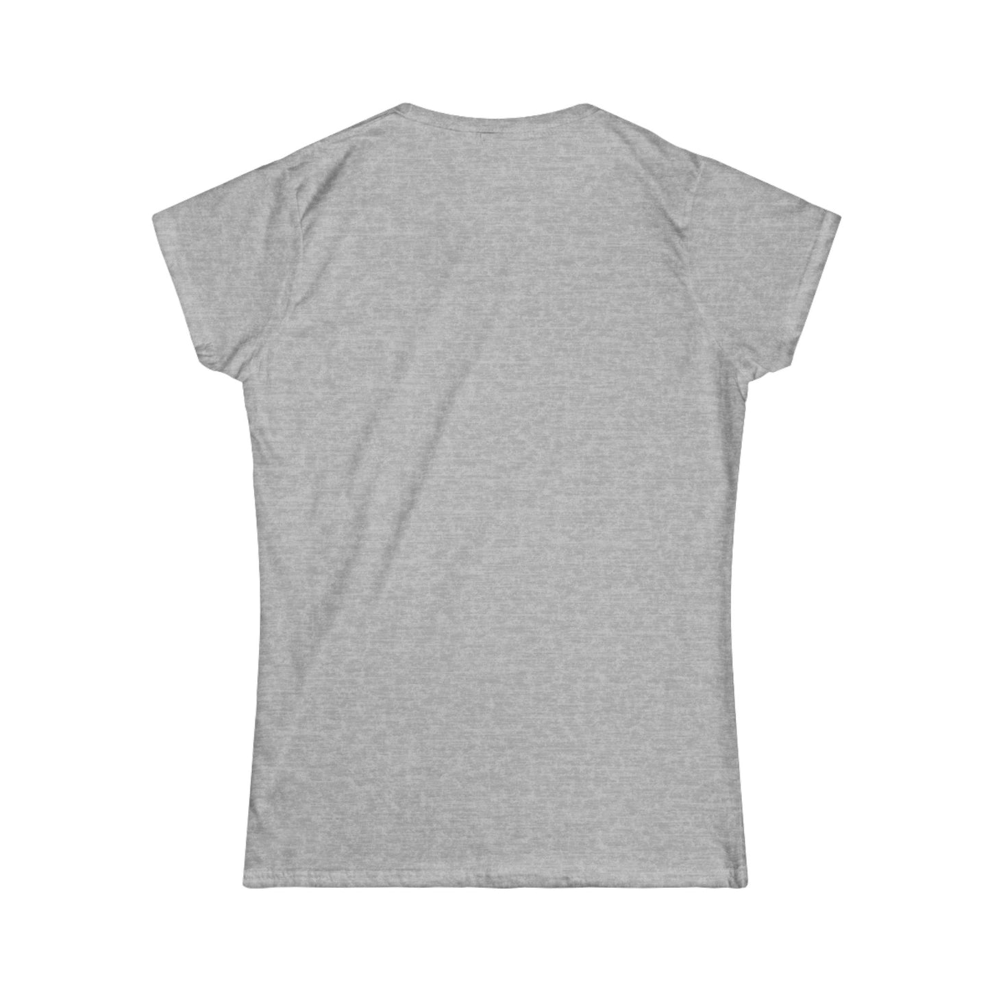 Chic Baroque Pattern Women's Softstyle Tee, Casual Summer Fashion, Gift for Her, Elegant Everyday Wear - Pink Striped Gold Baroque