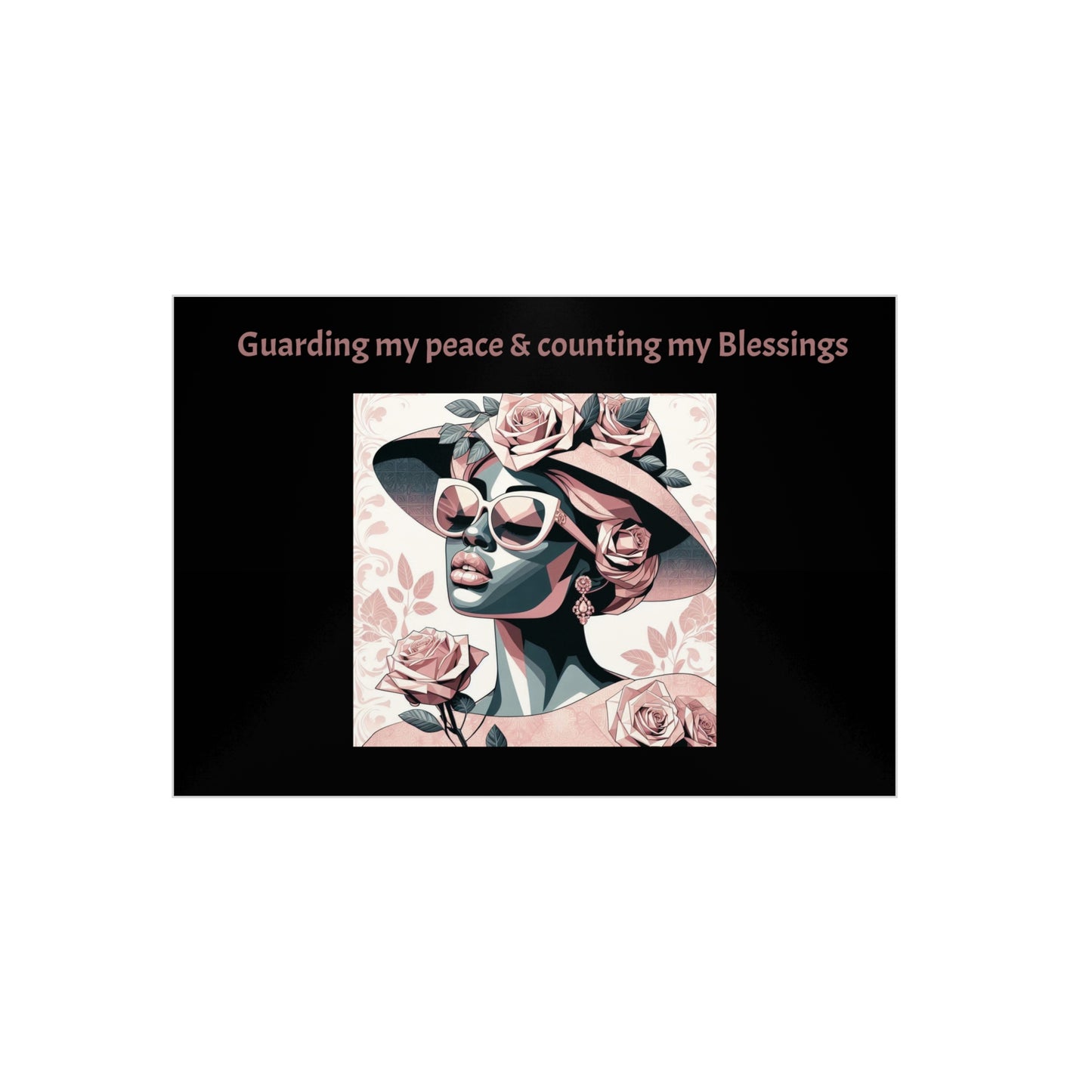 Chic Foam Board Wall Art featuring 'Guarding my peace & counting my Blessings' - Inspirational Home Decor, Gift for Her, Gallery Wall Art