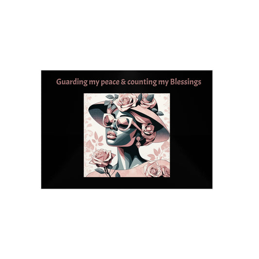 Chic Foam Board Wall Art featuring 'Guarding my peace & counting my Blessings' - Inspirational Home Decor, Gift for Her, Gallery Wall Art