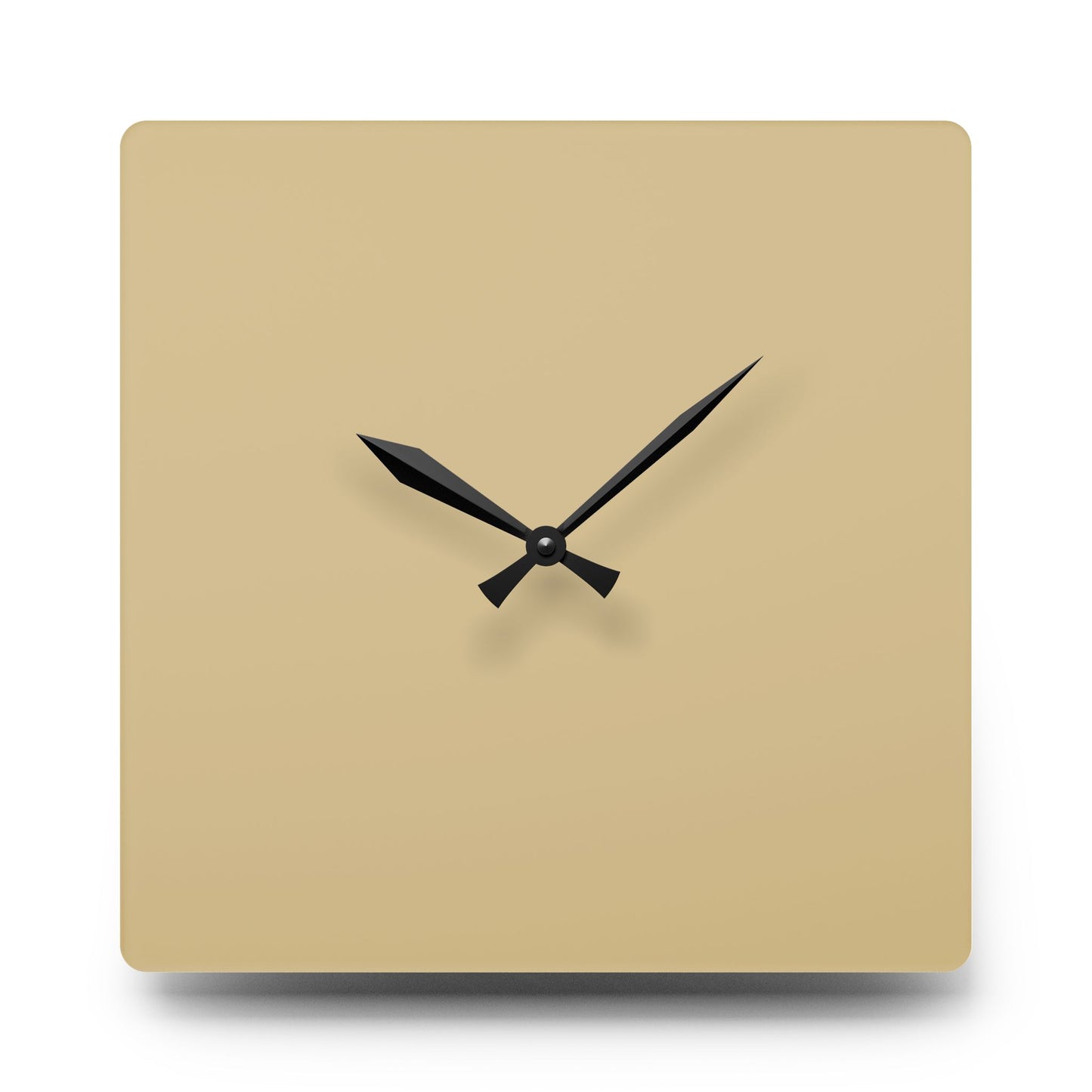 Vanilla Wheat Modern Minimalist Acrylic Wall Clock, Stylish Home Decor, Office Wall Art, Unique Gift for Housewarming, Boho Living Room Accent