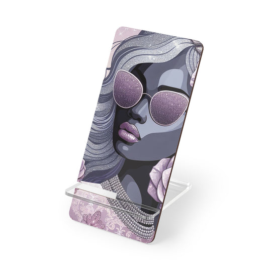 Chic Smartphone Stand | Elegant Mobile Display Holder, Desk Accessory, Gift for Her, Phone Holder-Lilac & Lavender