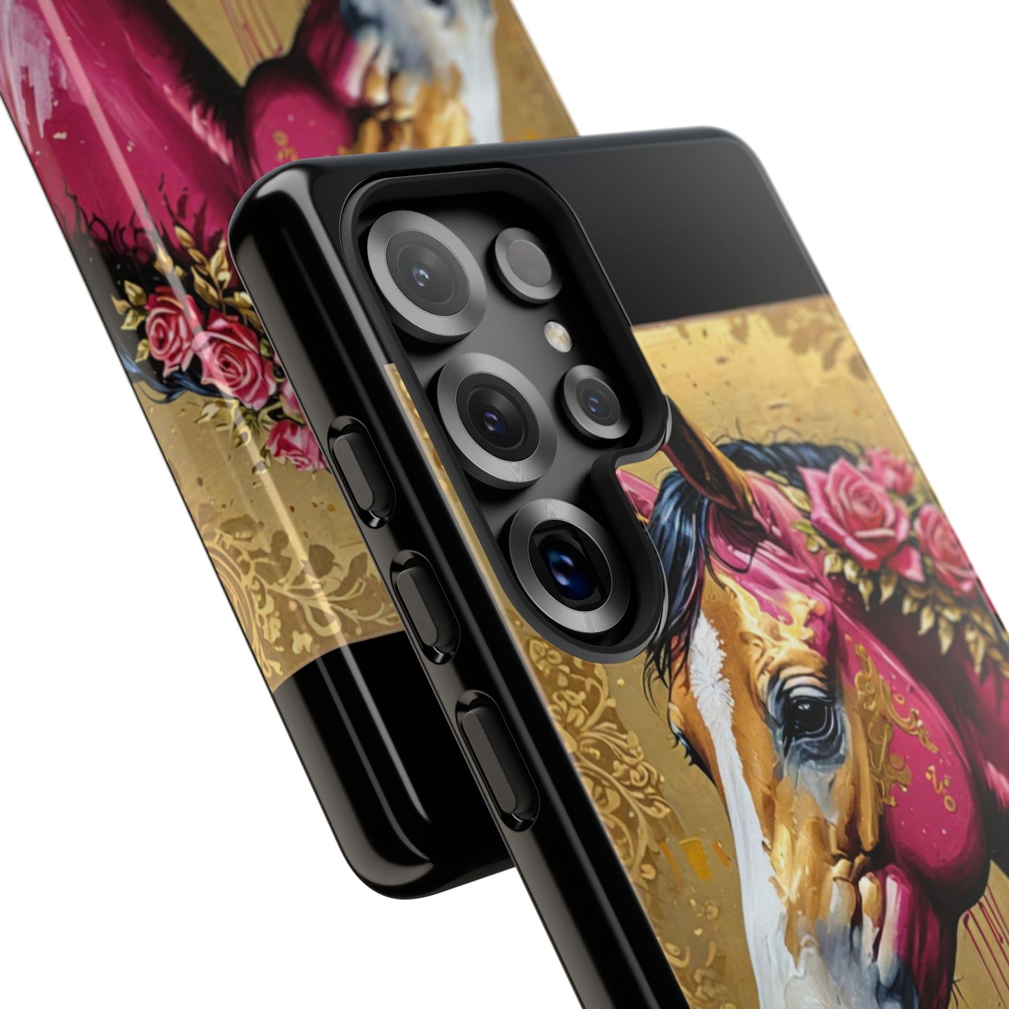 Phone Case - Elegant Horse Damask Design