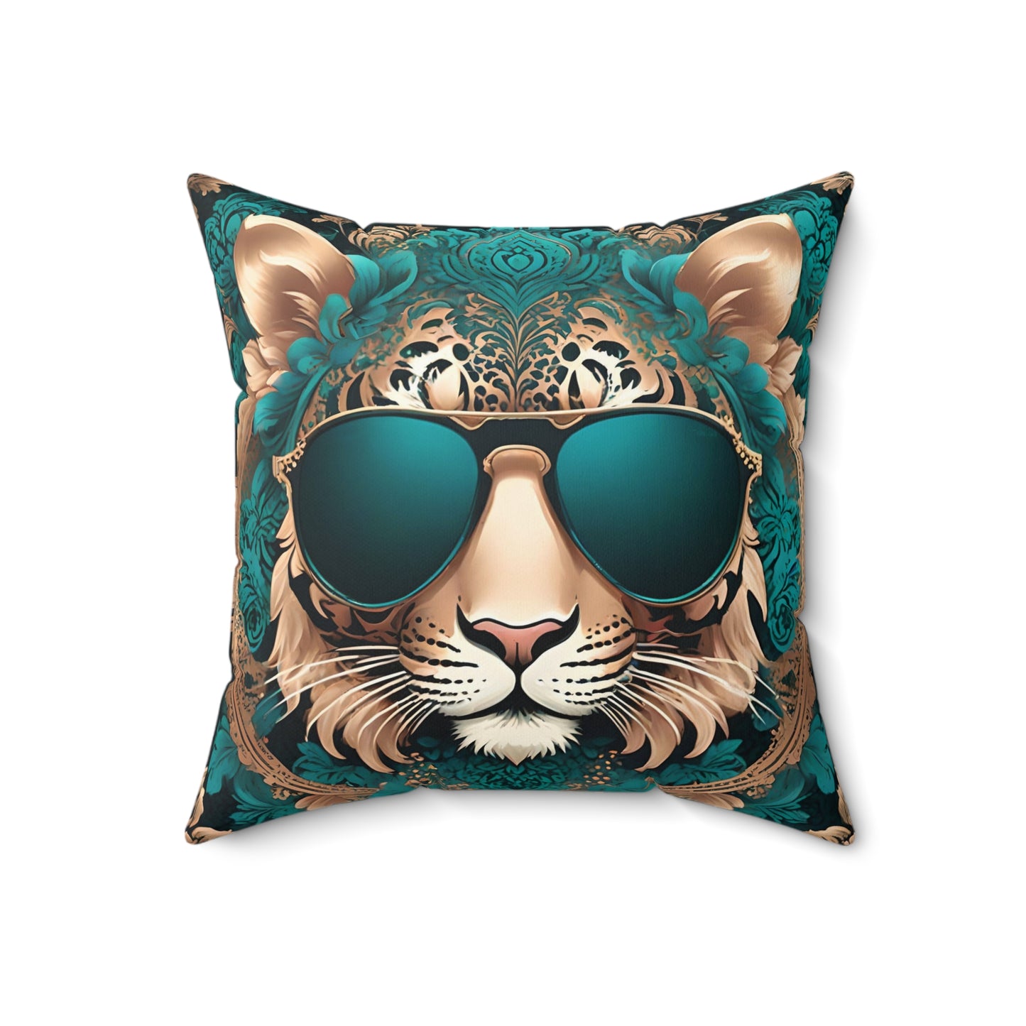 Cool Tiger Faux Suede Pillow - Stylish Animal Decor for Home