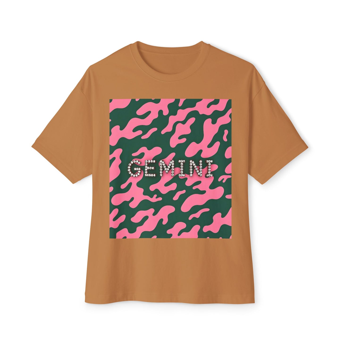 Gemini Camo Oversized Tee - Perfect for Astrology Lovers