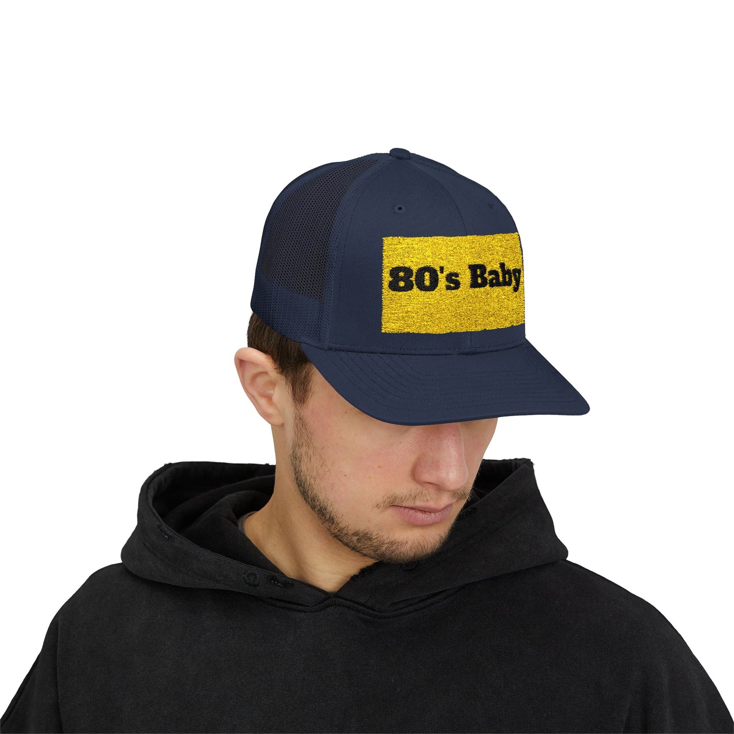 80's Baby Gold Snapback Trucker Cap - Retro Style Hat, Vintage Cap, Perfect for 80's Themed Parties, Gifts for Nostalgic Friends, Summer Fun