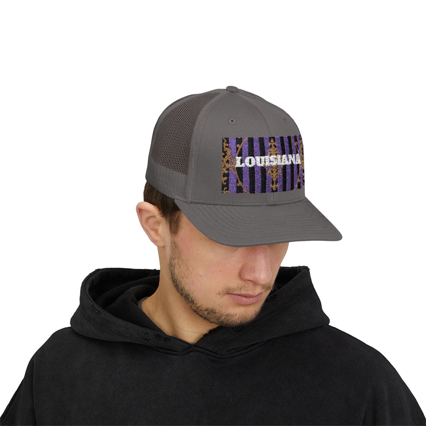 Louisiana Pride Snapback Trucker Cap | Festival Hat, Outdoor Accessory, Summer Style, Unique Gift for Travelers, Sports Enthusiasts