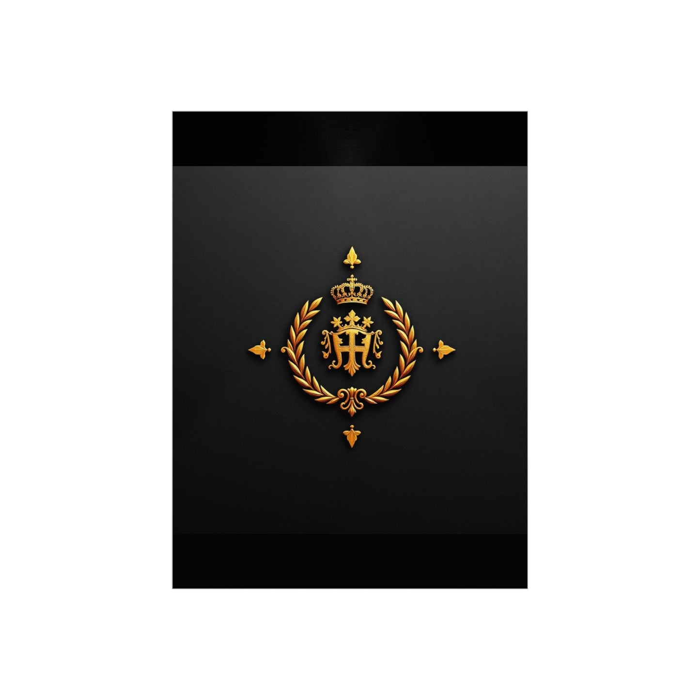 Elegant Foam Board Wall Art, Luxury Home Decor, Royal Crest Display, Office Decoration, Unique Gift Idea, Modern Wall Decor - Gold Crest